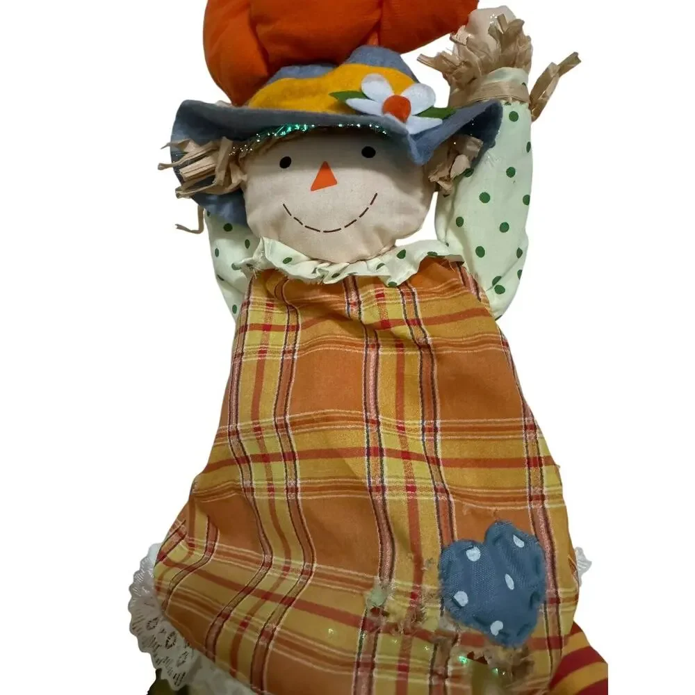 Scarecrows Fiber Optic‎ Light Up Door Hanging Halloween Welcome Decoration READ
